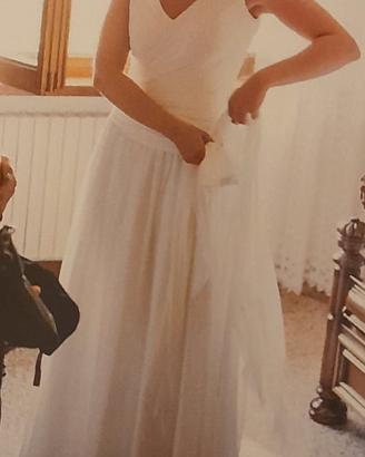 abito da sposa in seta di chiffon