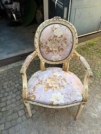 Set 6 sedie poltroncine stile classico luigi XVI