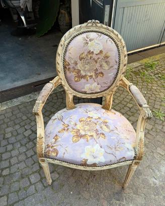 Set 6 sedie poltroncine stile classico luigi XVI