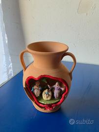 Presepe Natività in Anfora di Creta