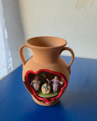 Presepe Natività in Anfora di Creta