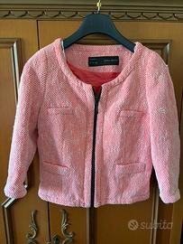 Giacca Zara Basic Bouclé Corallo