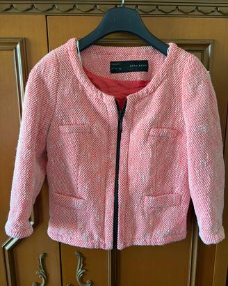 Giacca Zara Basic Bouclé Corallo