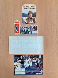 Adesivi vintage pubblicità artisti