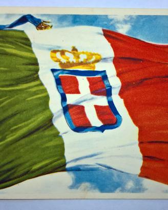 Cartolina d'epoca fascista BANDIERA REGNO D'ITALIA