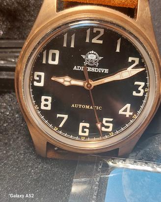 Orologio Automat. ADIESDIVE Bronzo 40mm. Nuovo