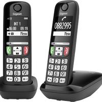 Gigaset E275 Duo Telefoni Cordless Senior Nero