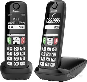 Gigaset E275 Duo Telefoni Cordless Senior Nero