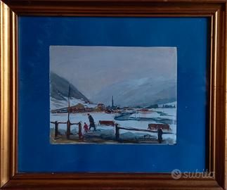 Quadro ad olio del XX sec. Paesaggio