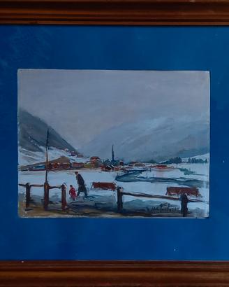 Quadro ad olio del XX sec. Paesaggio