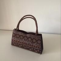 Borsetta marrone   con  perline