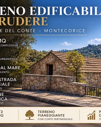 TERRENO EDIFICABILE CON RUDERE CASE DEL CONTE