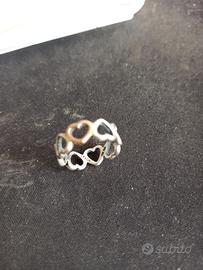 Tiffany and Co anello in argento/oro misura 12 in