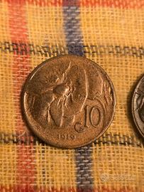 lotto 10 centesimi ape -1919 rara