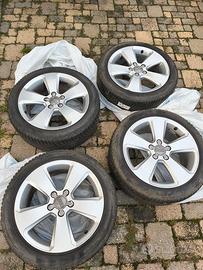 4 CERCHI LEGA DA 17 ORIGINALI AUDI CON GOMME NEVE