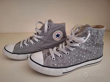 Converse originali CT HI grigie con brillantini