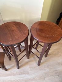 Sgabelli il legno h 68 cm