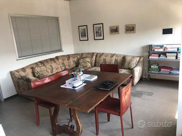 tavolo fratino in legno massello e piede in ferro 