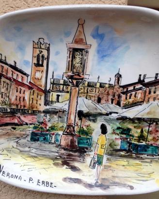 Ceramica "Piazza delle erbe" Verona- Contolini