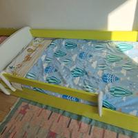 Letto verde per bambini  con materasso 80x180