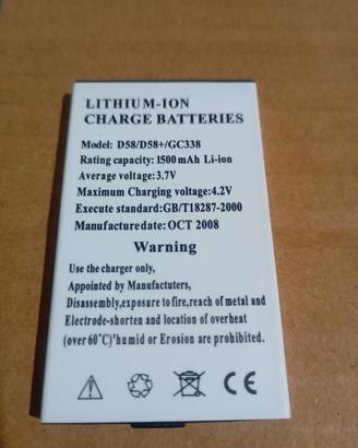 batteria cellulare d58 gc338