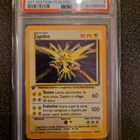 Pokemon zapdos 1st edition set base psa7 ita