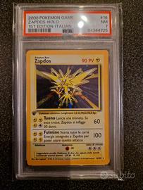 Pokemon zapdos 1st edition set base psa7 ita