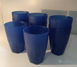 Tupperware set bicchieri blu