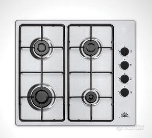 PERLA PIANO COTTURA A GAS L.58 P.51 H.4 Color INOX