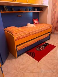 lettino a ponte con due materassi 