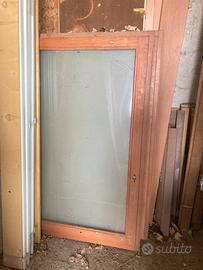 3 Finestre Legno Lamellare - Colore Noce Chiaro