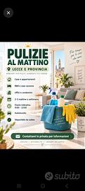 Pulizie al mattino  lecce e provincia 
