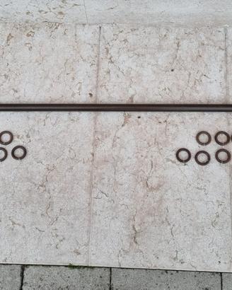 Kit bastone per tende in legno e pomoli in ottone