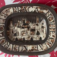 Piatto da parete in ceramica originale di Praga