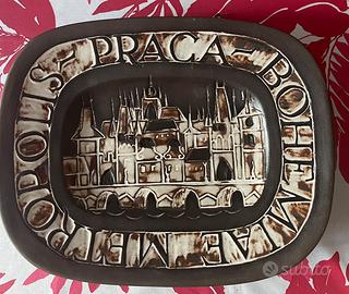 Piatto da parete in ceramica originale di Praga