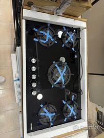 Piano cottura 90cm vetro nero nuovo