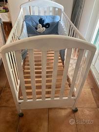 Lettino Culla Neonato bambino in legno 120x60cm