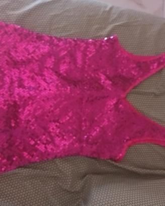 top con strass fuxia tg 42