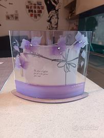 Elegante Portafoto in vetro con Decorazioni Fl