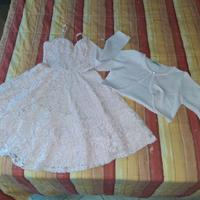 VESTITO DA CERIMONIA DA BAMBINA CON COPRISPALLE