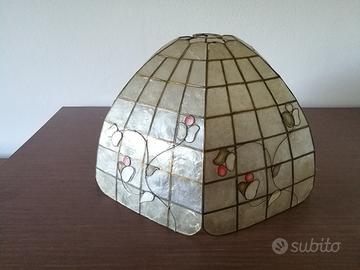 Lampadario vintage in madre perla a sospensione