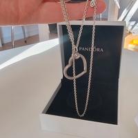 collana lunghissima 60 cm+ pendente cuore Pandora 