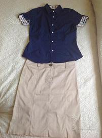 Burberry camicia e gonna Tg. 42/44