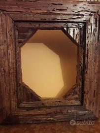 Cornice Antica Legno Quercia Naturale 800 Solida