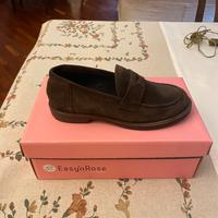 Mocassino camoscio testa di moro