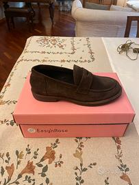 Mocassino camoscio testa di moro