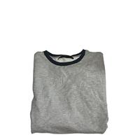 Maglione grigio-rosso a maniche lunghe