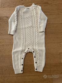 Tutina intera in maglia babyGap neonato 6-12 mesi