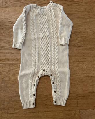 Tutina intera in maglia babyGap neonato 6-12 mesi