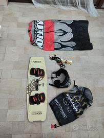 kit kite surf completo vela danneggiata